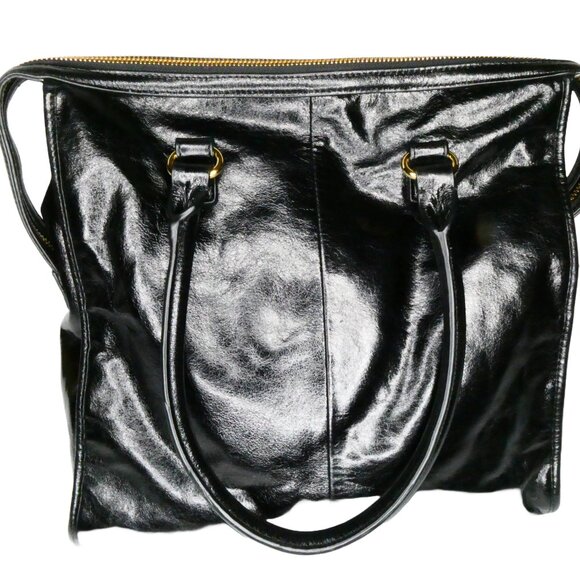 AUTHENTIC Badgley Mischka Black Leather‎ Handbag - Picture 2 of 8